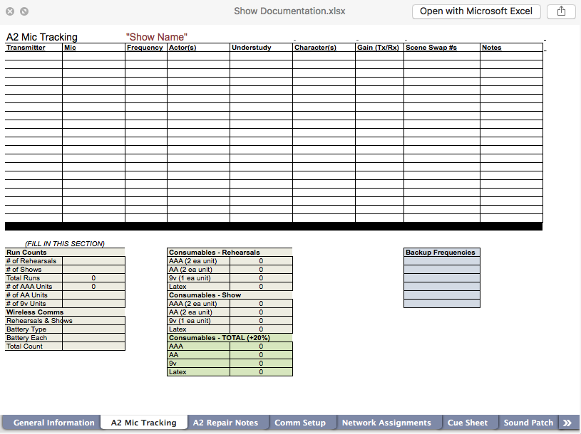 Sample Spreadsheet